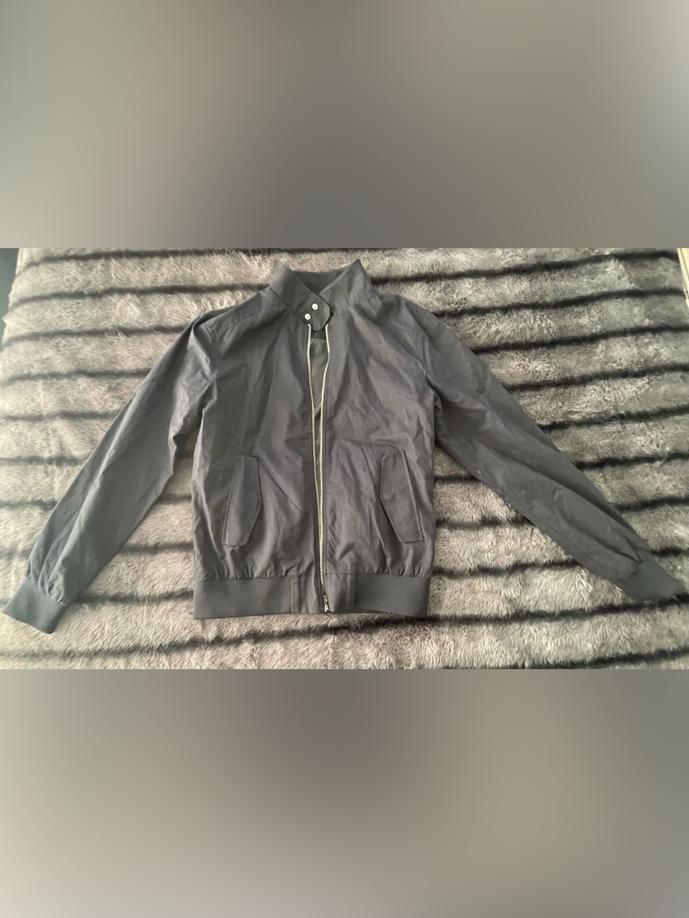 Primark Men's Charcoal Bomber Jacket with Zip